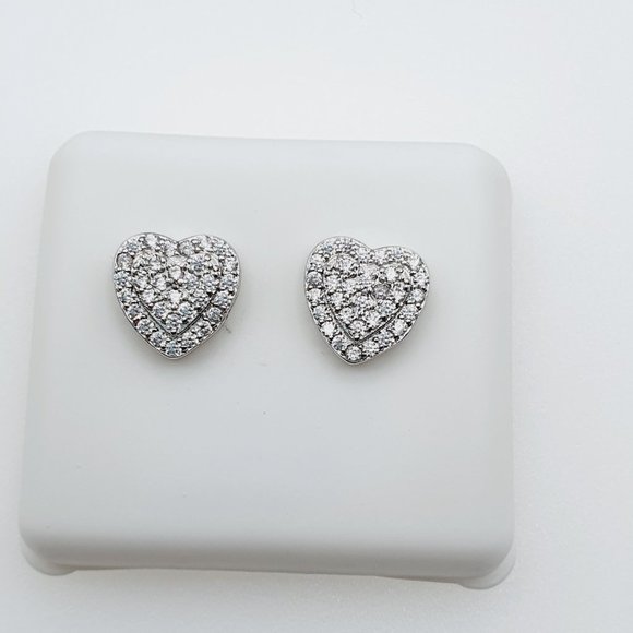 "925 Sterling Silver Plated CZ Earrings, INUS1BR160 - Picture 5 of 9